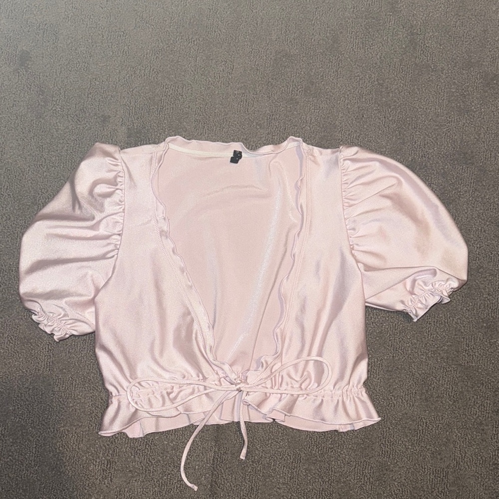 Urban Outfitters Light Pink Satin Top